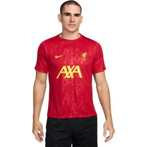 Nike Liverpool Pre-Match Trainingsshirt 2024-2025 Rood Geel