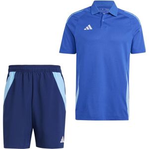 adidas Tiro 24 Competition Polo Trainingsset Blauw Donkerblauw