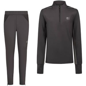 Cruyff Ametrine Trainingspak 1/4-Zip Kids Donkergrijs
