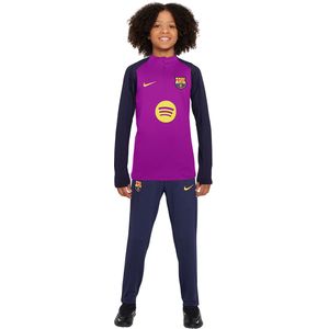 Nike FC Barcelona Strike Trainingspak 1/4-Zip 2025-2026 Kids Felpaars Donkerblauw Goud