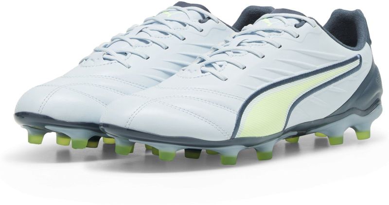 PUMA King Pro Gras / Kunstgras Voetbalschoenen (MG) Lichtgrijs Donkergrijs Lichtgroen