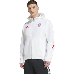 adidas - Bayern München - Trainingsjack - Wit - Katoen/Gerecycled Polyester