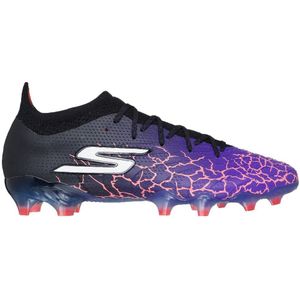 Skechers SKX_1.5 Elite Gras Voetbalschoenen (FG) Paars Zwart Oranje Zilver