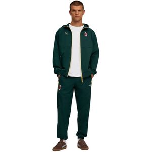 PUMA AC Milan Pumatech Trainingspak Woven Hooded Full-Zip 2025-2026 Donkergroen