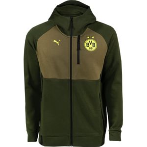 PUMA Borussia Dortmund Pumatech Vest 2024-2025 Donkergroen Olijfgroen Geel