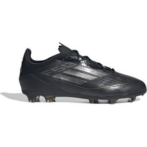 adidas F50 Pro Gras Voetbalschoenen (FG) Kids Zwart Grijs Goud