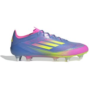 adidas - F50 Elite - Voetbalschoenen - Blauw Neongeel Roze - Synthetisch
