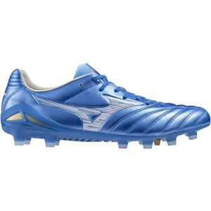 Mizuno Monarcida Neo III Pro Gras Voetbalschoenen (FG) Blauw Wit Goud