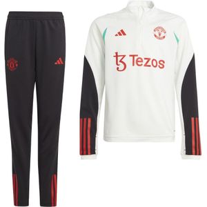 adidas Manchester United Trainingspak 2023-2024 Kids Wit Zwart Rood