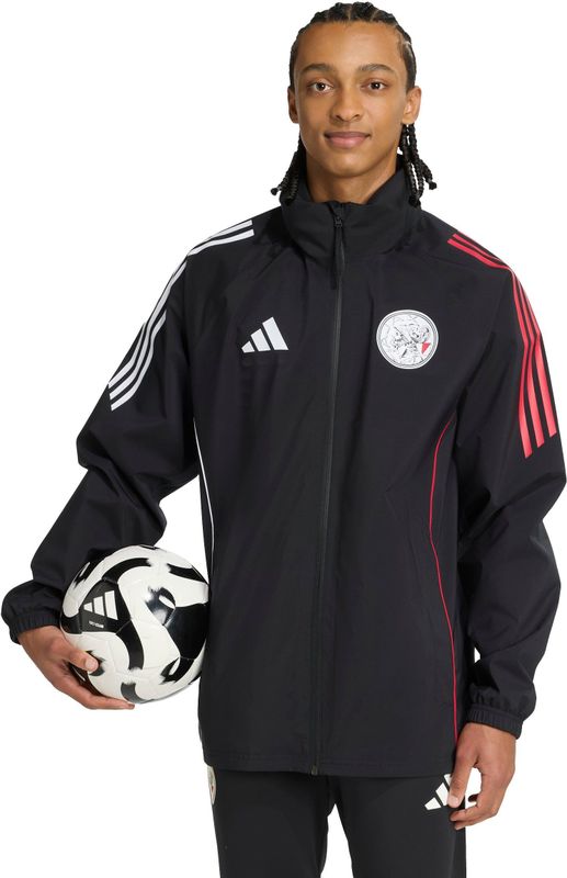 adidas Ajax Regenjack 2025-2026 Zwart Wit Rood