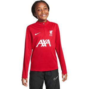 Nike Liverpool Academy Pro Trainingstrui 1/4-Zip 2024-2025 Kids Rood Wit