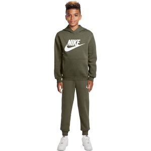Nike Sportswear Club Big Logo Fleece Hoodie Trainingspak Kids Olijfgroen Wit