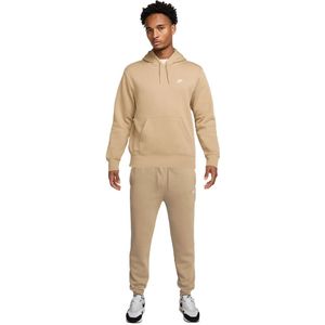 Nike Sportswear Club Fleece Joggingpak Hooded Beige Wit