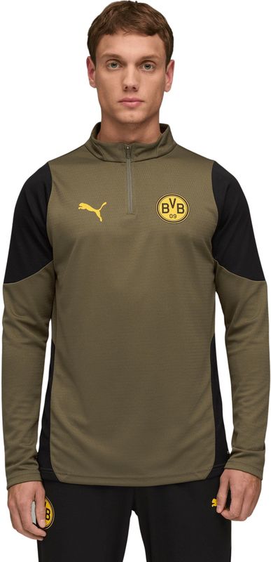 PUMA - Borussia Dortmund - Trainingstop - Groen/Zwart - Kwartrits - Heren