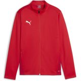 PUMA - teamGOAL Trainingsjack - Rood Wit - 100% Gerecycled Polyester