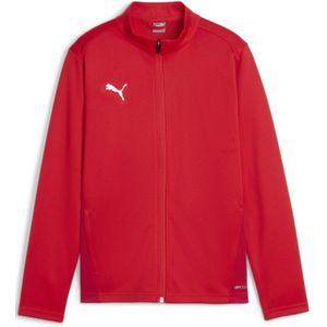 PUMA - teamGOAL Trainingsjack - Rood Wit - 100% Gerecycled Polyester