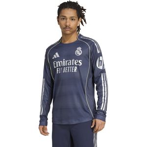 Real Madrid - 25/26 Long Sleeve Away Authentic Jersey - Blauw - Sportshirt