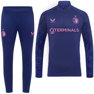 Castore Feyenoord Trainingspak 1/4-Zip 2025-2026 Donkerblauw Roze