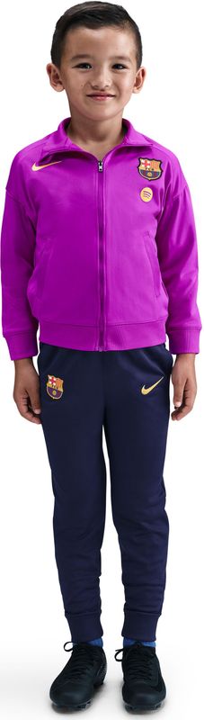 Nike - FC Barcelona Strike - Trainingspak - Felpaars Donkerblauw Goud - 2025-2026 Kleuters