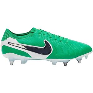 Nike Tiempo Legend 10 Elite IJzeren-Nop Voetbalschoenen (SG) Pro Player Groen Wit Blauw