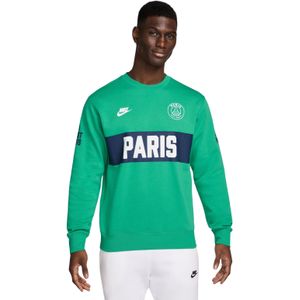 Nike Paris Saint-Germain Club Crew Sweater 2024-2025 Groen Donkerblauw Wit