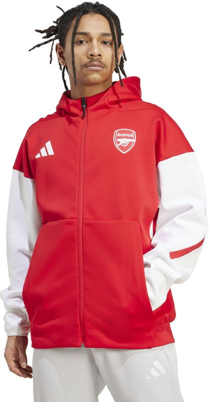 adidas - Arsenal Anthem - Trainingsjack - Rood Wit - Katoen Gemengd
