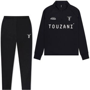 Touzani Platinum Trainingspak 1/4-Zip Kids Zwart Wit