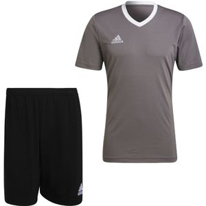 adidas Entrada 22 Trainingsset Donkergrijs Zwart Wit