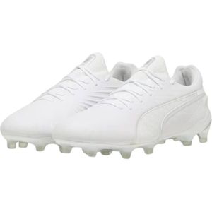 PUMA King Ultimate Gras / Kunstgras Voetbalschoenen (MG) Wit Zilver