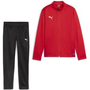 PUMA teamGOAL Trainingspak Full-Zip Kids Rood Zwart Wit