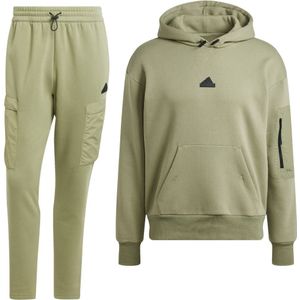 adidas City Escape Cargo Hoodie Trainingspak Olijfgroen Zwart