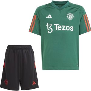 adidas Manchester United Trainingsset 2023-2024 Kids Groen Zwart Rood