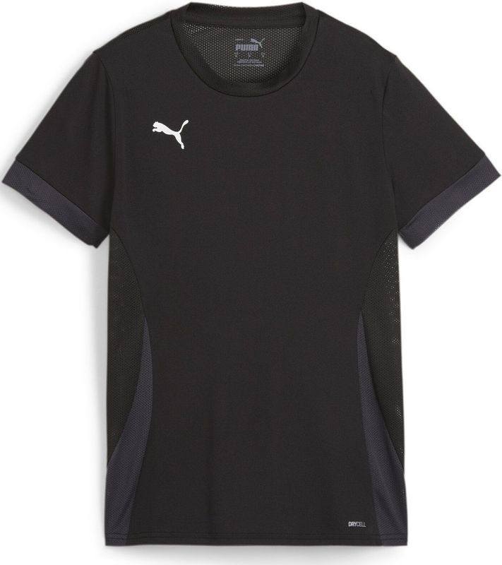 PUMA - Sporttop - Zwart-Wit-Grijs - Regular Fit - Korte Mouwen