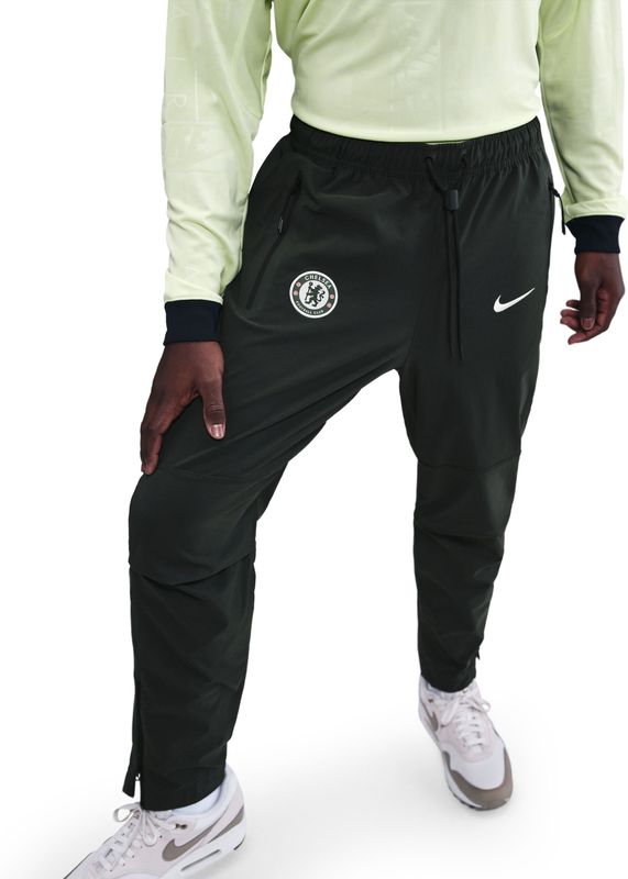 Nike Chelsea Tech Trainingsbroek Woven 2025-2026 Donkergroen Antraciet