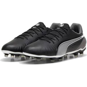 PUMA King Match Gras / Kunstgras Voetbalschoenen (MG) Zwart Wit Grijs