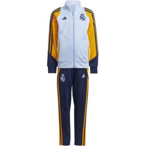 adidas Real Madrid Trainingspak Full-Zip 2024-2025 Peuters/Kleuters Lichtblauw Donkerblauw Geel