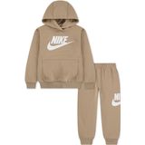 Nike - Club Fleece - Trainingspak - Beige Wit - Katoen Polyester