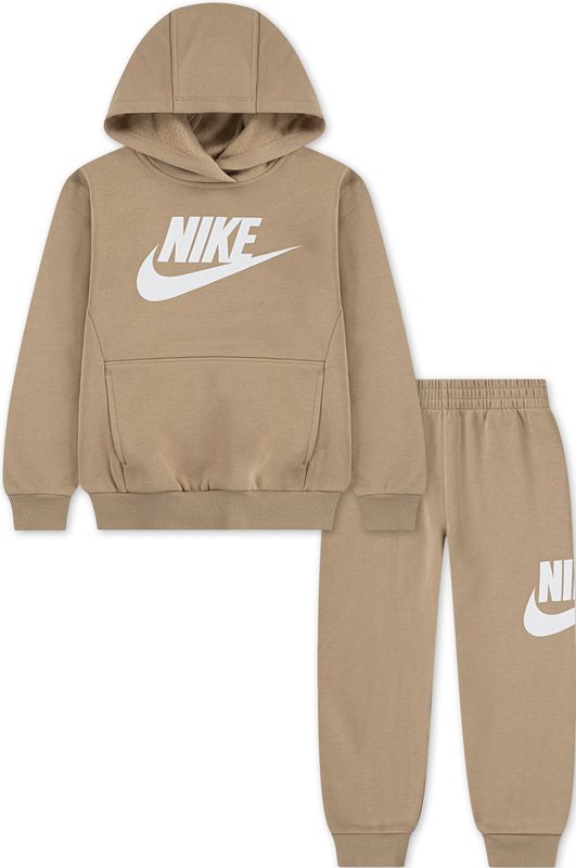 Nike - Club Fleece - Trainingspak - Beige Wit - Katoen Polyester
