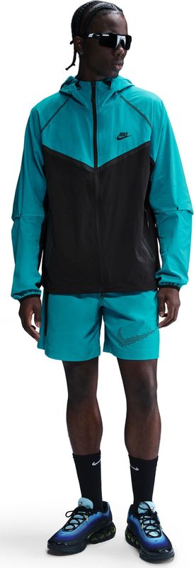 Nike - Tech Sportswear - Jack - Turquoise Zwart - Nylon Elastaan