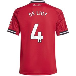 adidas Manchester United De Ligt 4 Thuisshirt 2025-2026 Kids