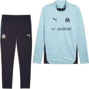 PUMA Olympique Marseille Trainingspak 1/4-Zip 2025-2026 Lichtblauw Donkerblauw Wit