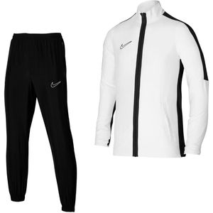 Nike Dri-FIT Academy 23 Woven Trainingspak Full-Zip Wit Zwart