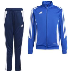 adidas Tiro 24 Trainingspak Kids Blauw Donkerblauw Wit