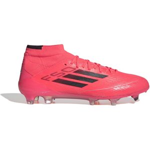 adidas F50 Elite Mid Gras Voetbalschoenen (FG) Felrood Zwart Zilver