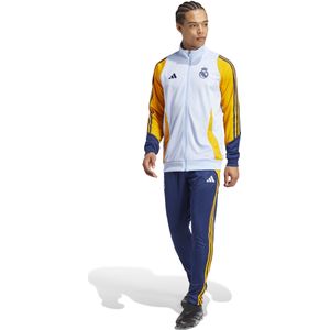 adidas Real Madrid Trainingspak Full-Zip 2024-2025 Lichtblauw Donkerblauw Geel