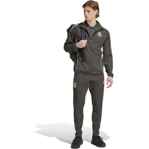 adidas Real Madrid Presentatie Trainingspak Full-Zip 2025-2026 Grijs Lichtgroen