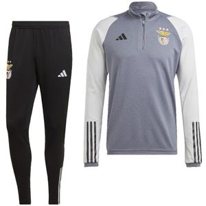 adidas Benfica Trainingspak 1/4-Zip 2023-2024 Grijs Zwart