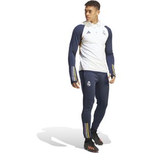 adidas Real Madrid Trainingspak 1/4-Zip 2023-2024 Wit Donkerblauw Goud