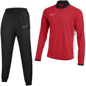 Nike Academy 25 Trainingspak 1/4-Zip Kids Rood Zwart Wit