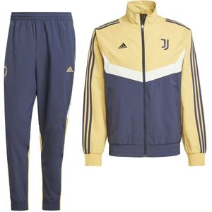 adidas Juventus Culturewear Woven Trainingspak Full-Zip 2024-2025 Donkerblauw Geel